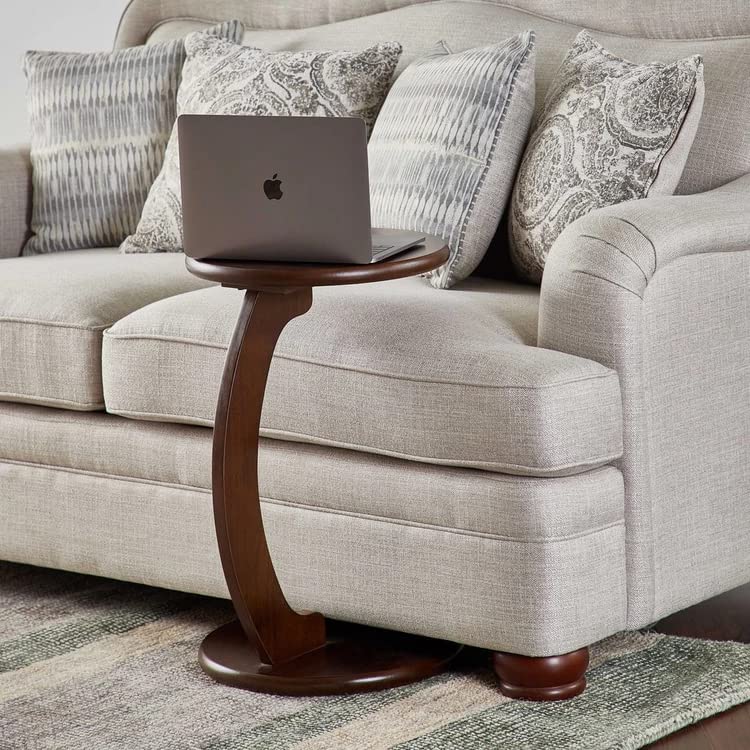 PADHANS C Shaped End & Laptop Stand,Round C Table, Snack Side Table, for Sofa and Bed Side, Round Side Tables for Living Room & Bedroom Brown (B0CVFWCL7X) Amazon Price History, Amazon Price Tracker
