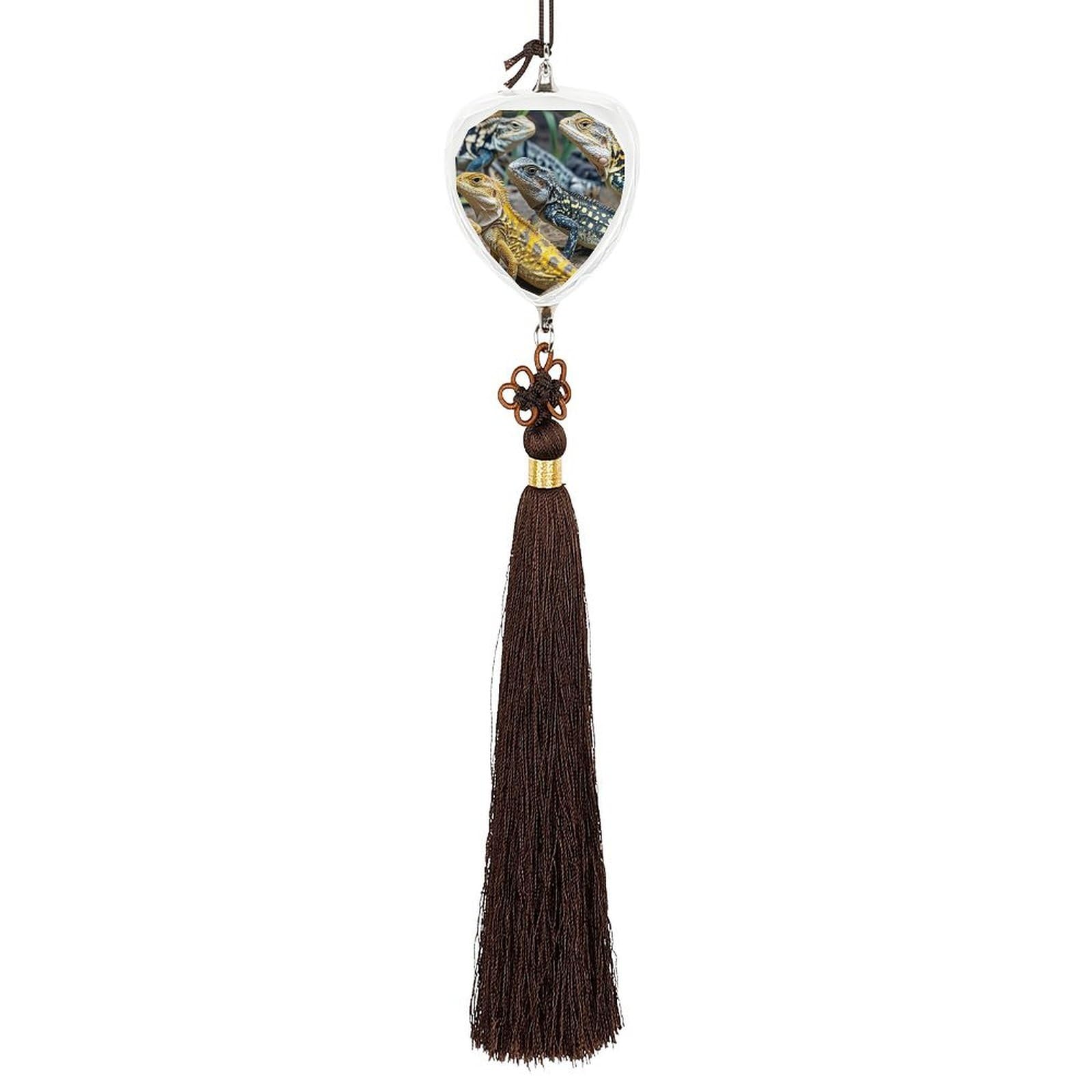 Crystal Auto Pendant Charms Love Crystal Car Rear View Mirror Charms Different Types of Lizard Auto Hanging Interior Ornament Pendant Car Interior Accessories for Women Men CarCharms Decor