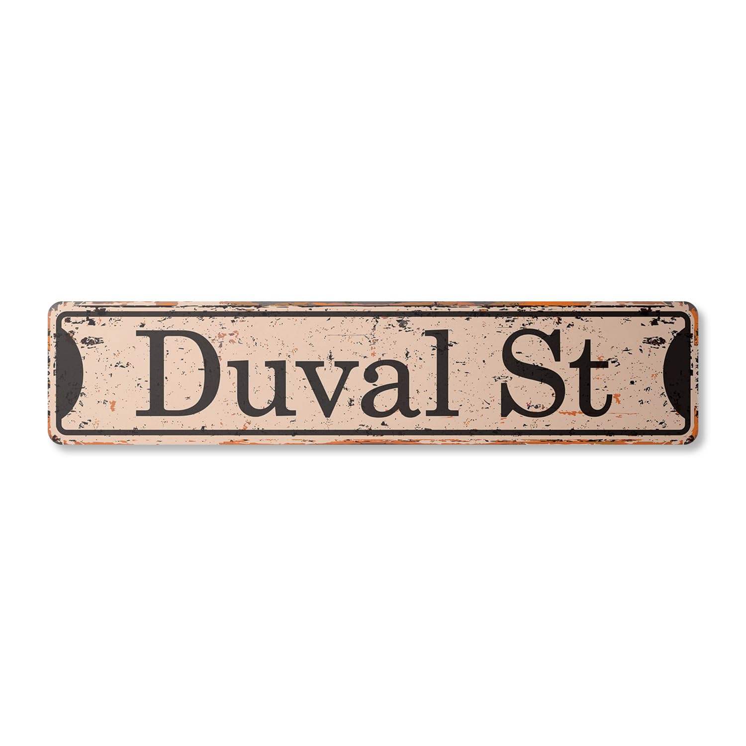 DUVAL ST Vintage Plastic Street Sign Childrens Name Room Sign | Indoor/Outdoor | 36" Wide