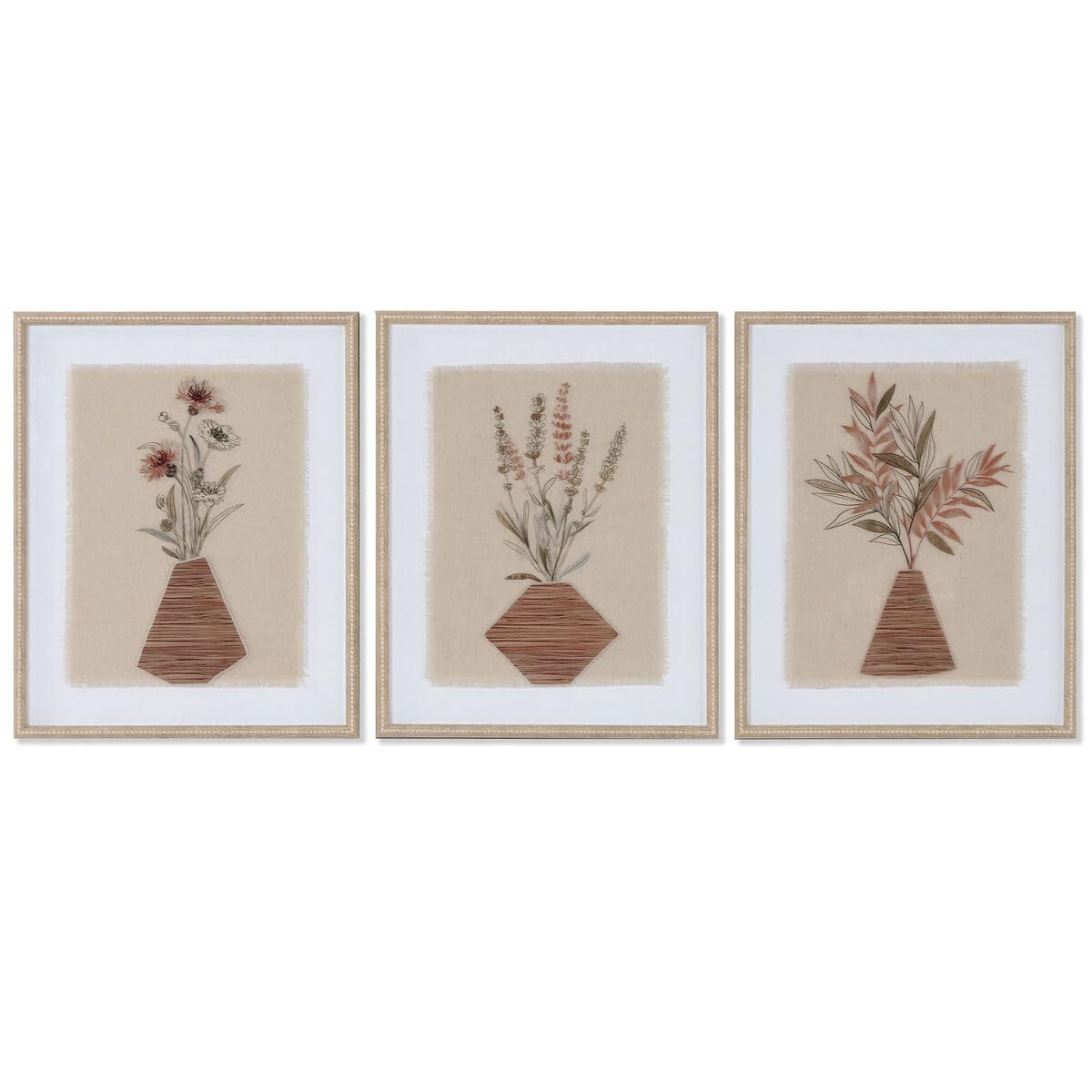 Home ESPRIT Picture Scandinavian Vase 42.5 x 3 x 52.5 cm (3 Units)
