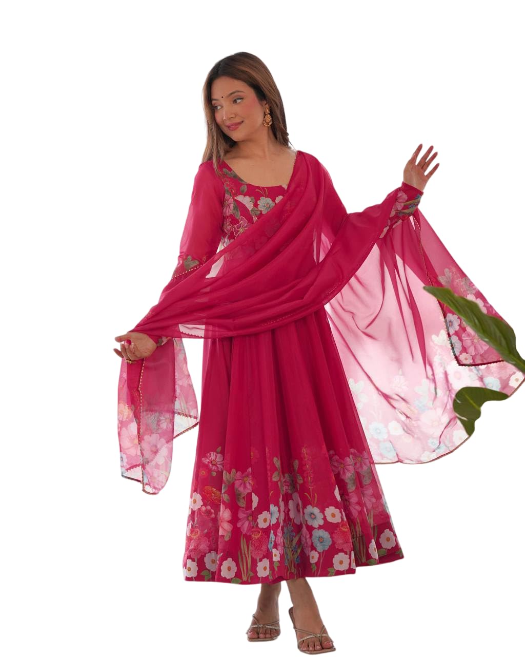 Face Cleansing Foaming Nets, Skin Care Sets, Acne Treatment Devices Women's Heavy Organja Flower Work Anarkali Gown Pant and Beautiful Dupatta Traditional Gown for Women Any Occasion-picture-27