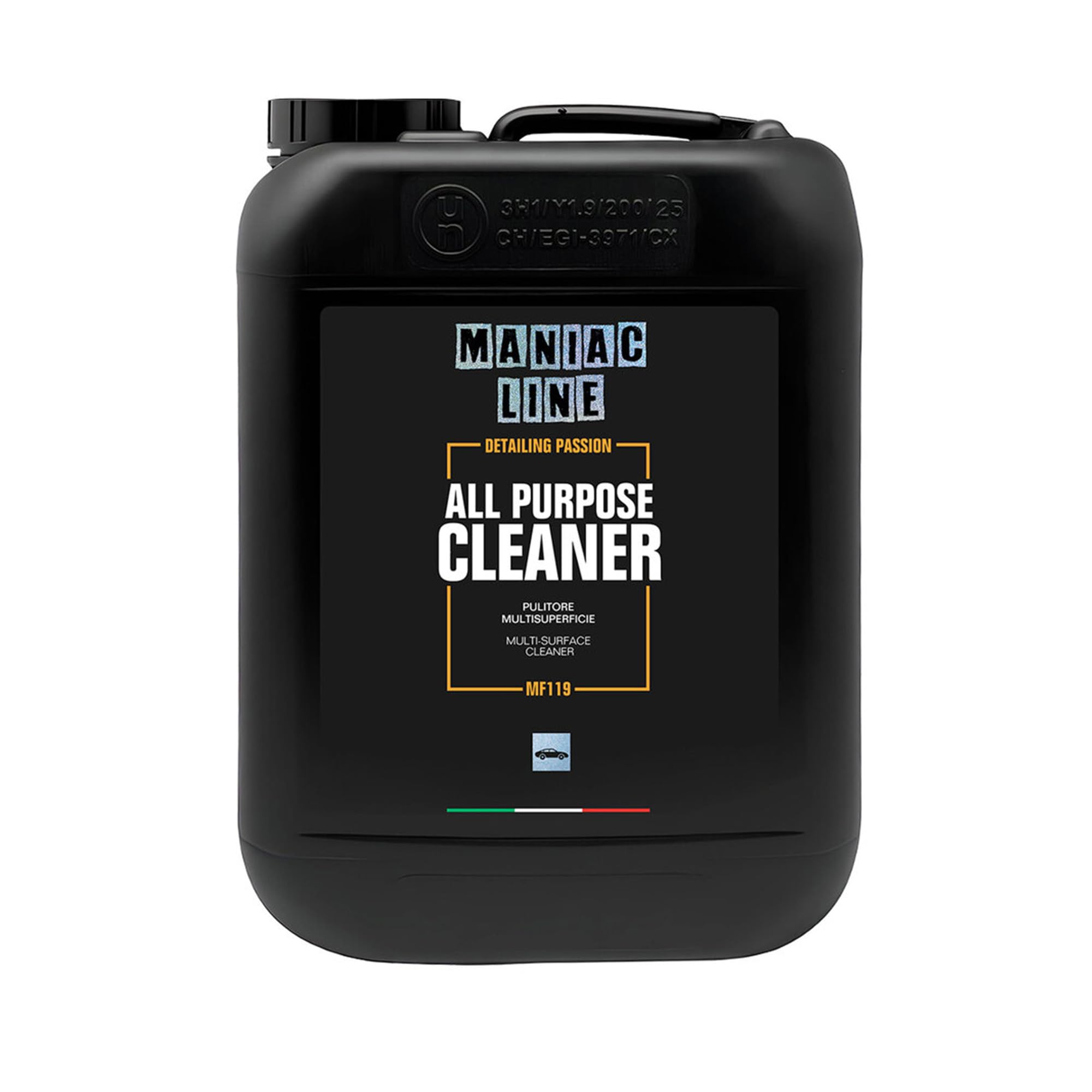 Mafra - Maniac Car Detailing Line, Formato 5L, APC All Purpose Cleaner Pulitore Multisuperficie Universale Concentrato, Pulizia Interni Esterni Auto, Tessuti, Pelle, Plastiche, Cerchi, Vano Motore