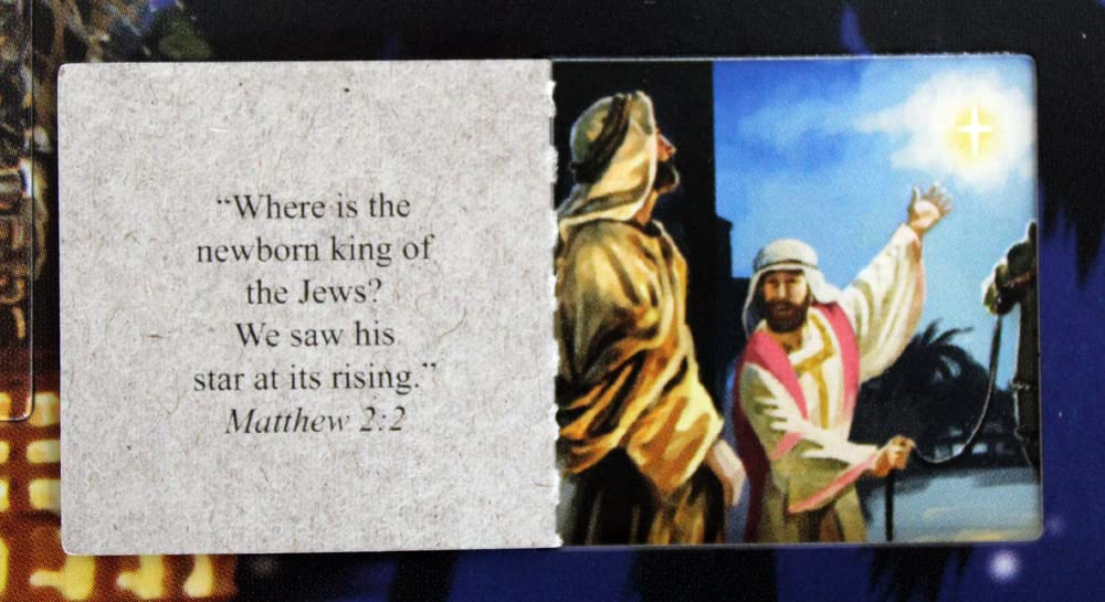 Vermont Christmas Company Heaven's Light Advent Calendar (Countdown to Christmas) with Bible Text Nativity Story