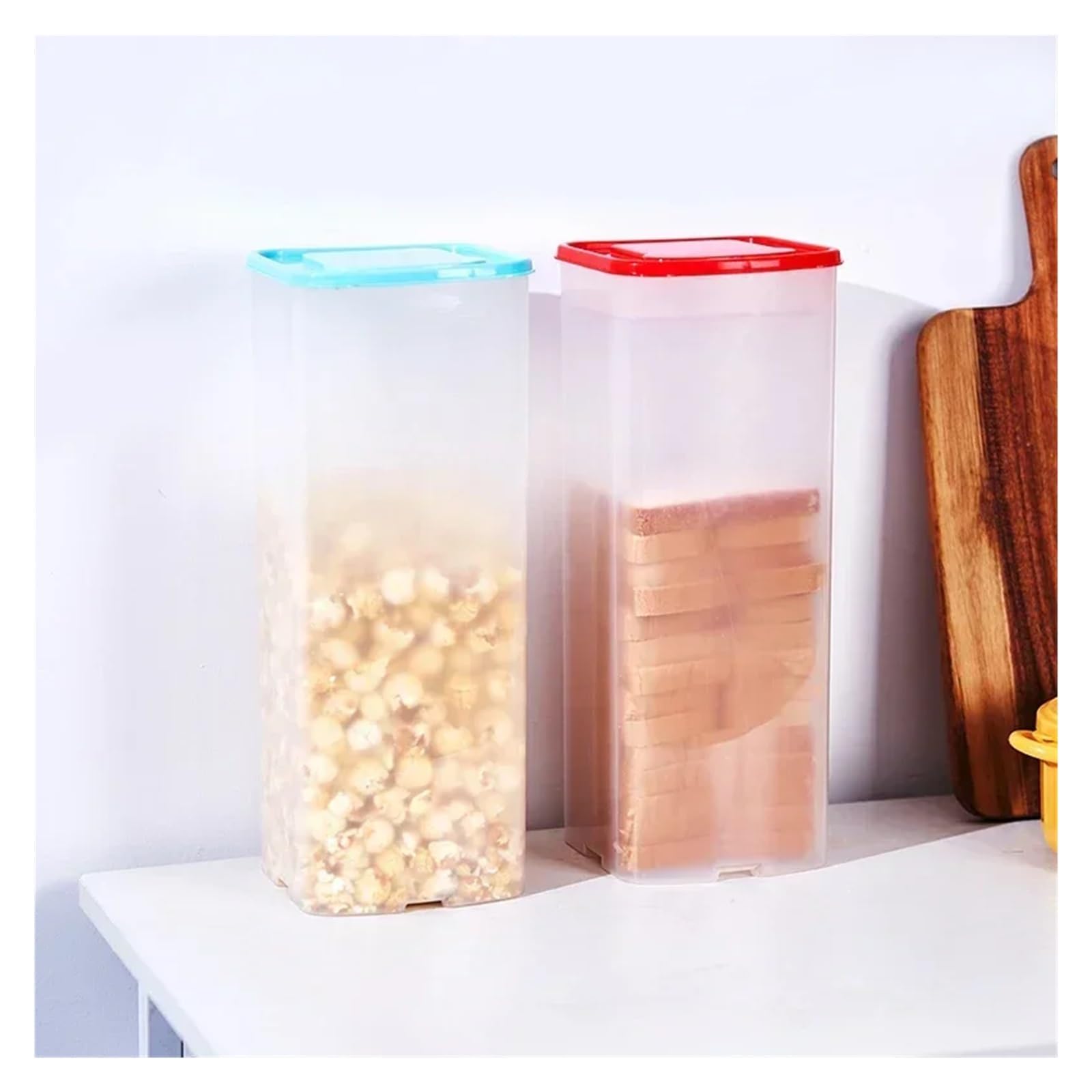 Contenitore rettangolare for pane, toast, contenitore for torte, for alimenti freschi e secchi, for congelati