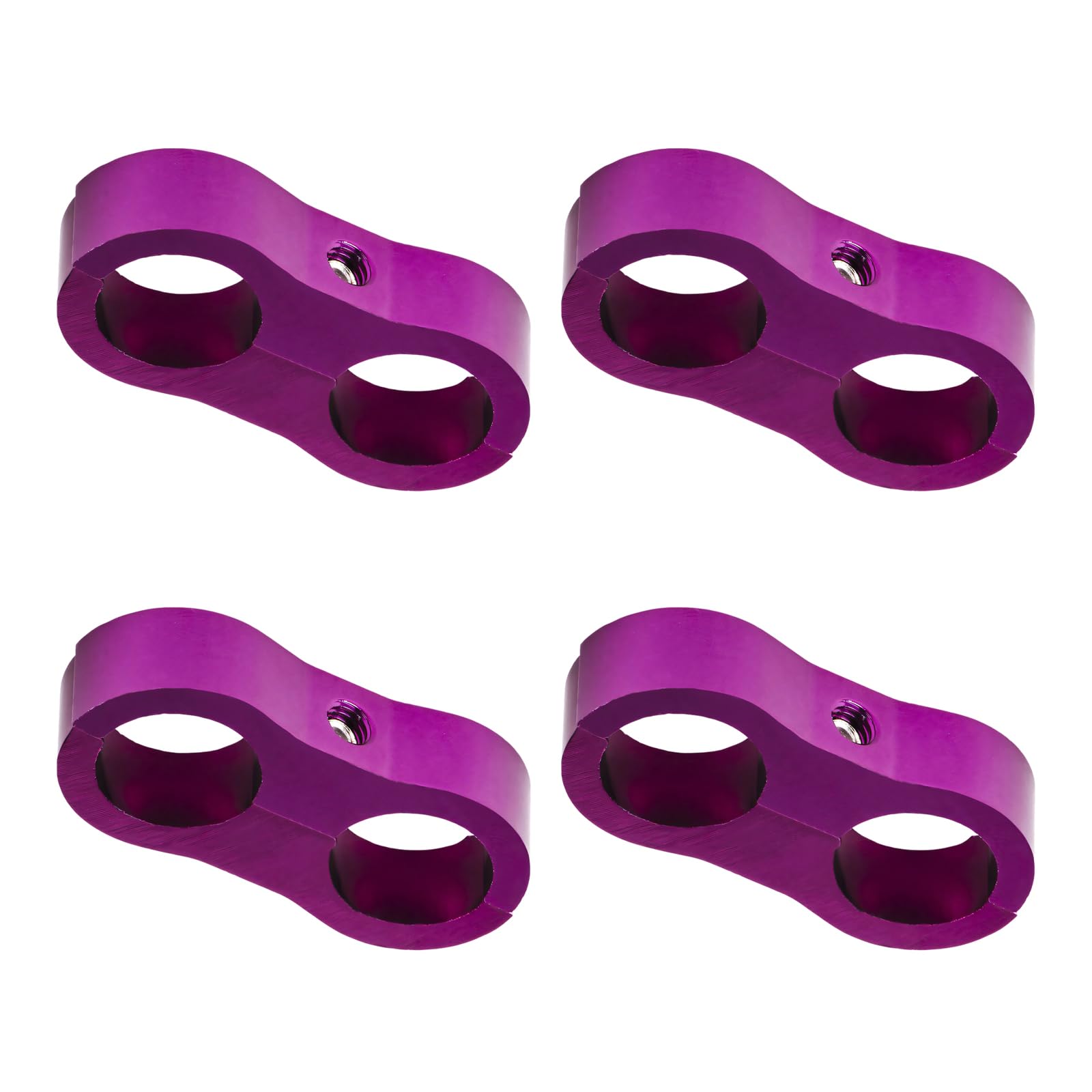 4Pcs Aviation Grade Aluminum AN8 Hose Clamps Simple Installs for Stable Fuels Line Separation in Vehicle Modifications Car Hose Owner