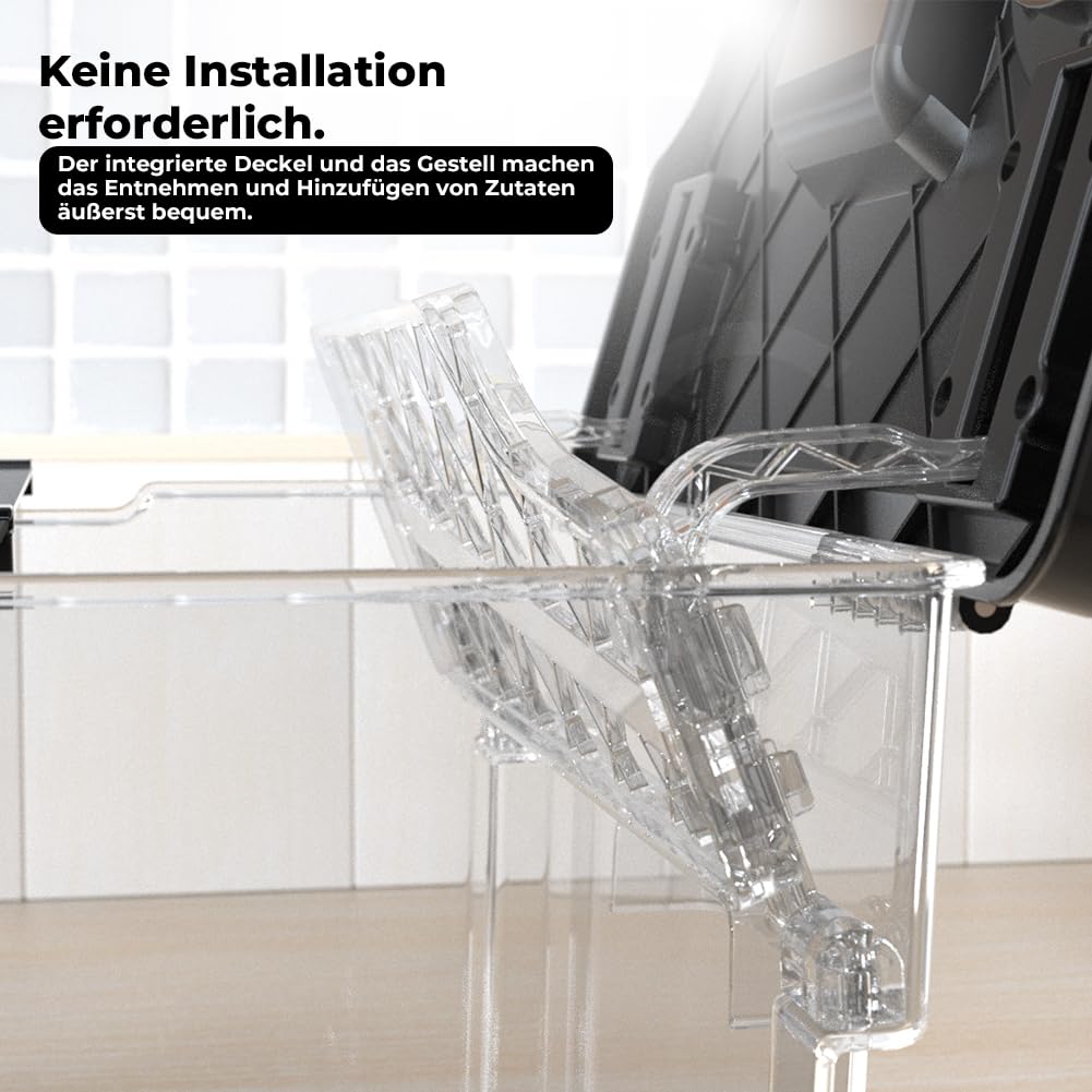 Sous Vide Behälter mit Deckel Sous Vide Container mit Rack 11L für Sous Vide Stick Garer Mehrere Marken Geeignet Multifunktionaler Doppeltür Durchsichtig