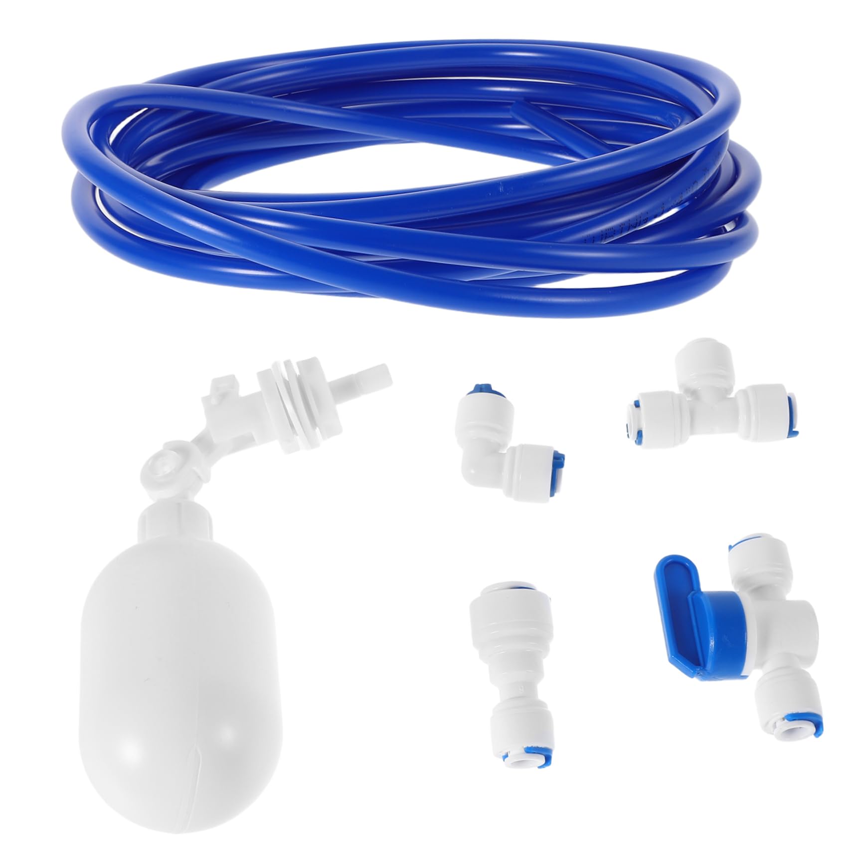 Conector de línea de agua para refrigerador con filtro de válvula de flotador y tubos de desvío