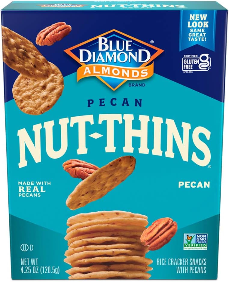 Blue Diamond NutThins Cracker Snacks, Pecan, Boxes, 4.25 oz