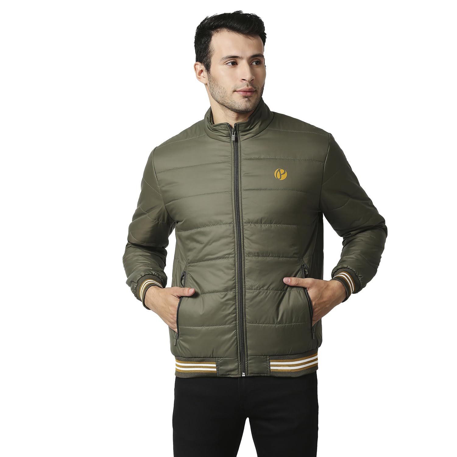 Men's Polyester Standard Length A-Line Coat
