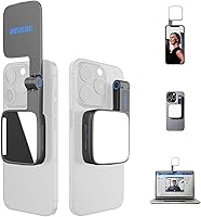 amaran Go MagSafe Magnetic Selfie Phone Light with Adjustable Mirror, Dual LED CCT 2700K-6500K for Selfies, Makeup & Vlogs (Charcoal)