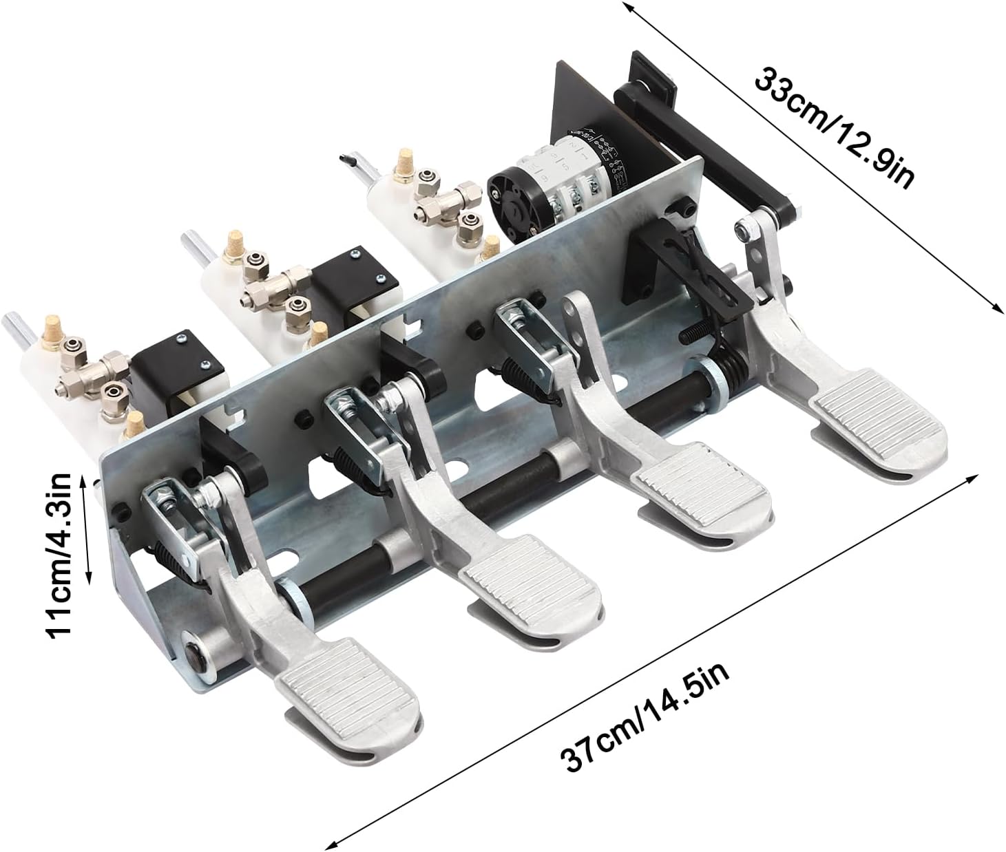 Tire Changer Machine Car Air Control Valve,4 Pedal Air Pneumatic Valve Switch Control Part Steel Frame Foot Control Tyre Changer Valve for Removing All Kinds of Tires
