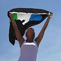 Vista 8 de Sierra Leone Flag Map Premium 2x3FT Flag - Durable and Vibrant Design for Indoor/Outdoor Use