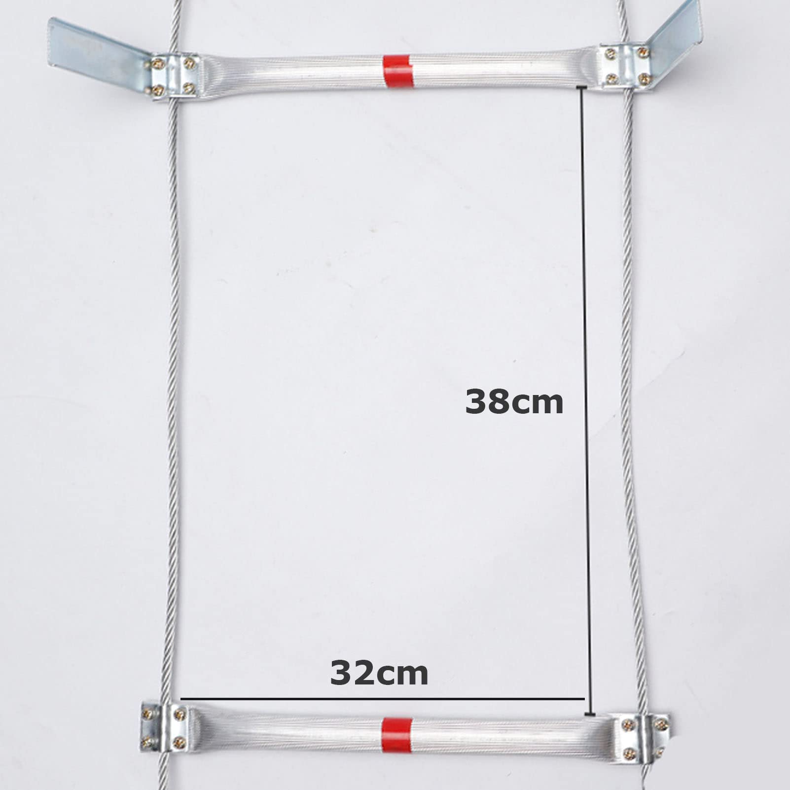 Escalera de cuerda, Escalera de cuerda, alambre de acero de aleación de aluminio, escalera plegable de emergencia en caso de incendio, tamaños múltiples | 16Ft/5M