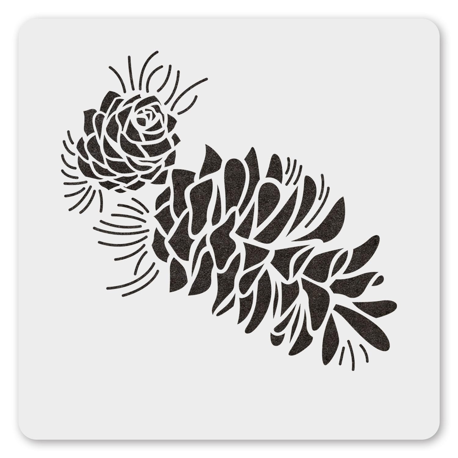 MAGJUCHE Pinecone Stencil 12 Inches, Reusable Stencil for Wall Painting DIY Crafts Decor