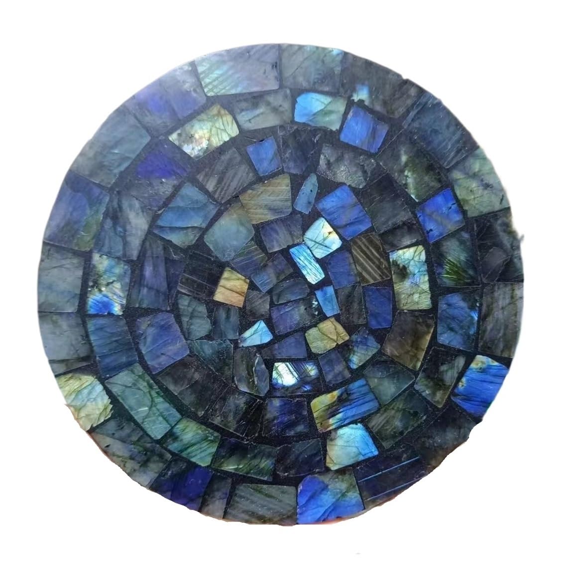 1pcs 10-12cm Pull Feldspar Quartz Crystal Disc Blue Moonlight Stone