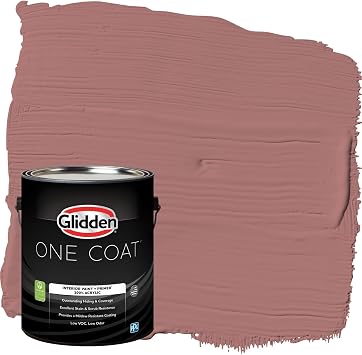 Glidden One Coat 1 gal. Cinnamon Diamonds/Rose Pink Flat Interior Paint with Primer