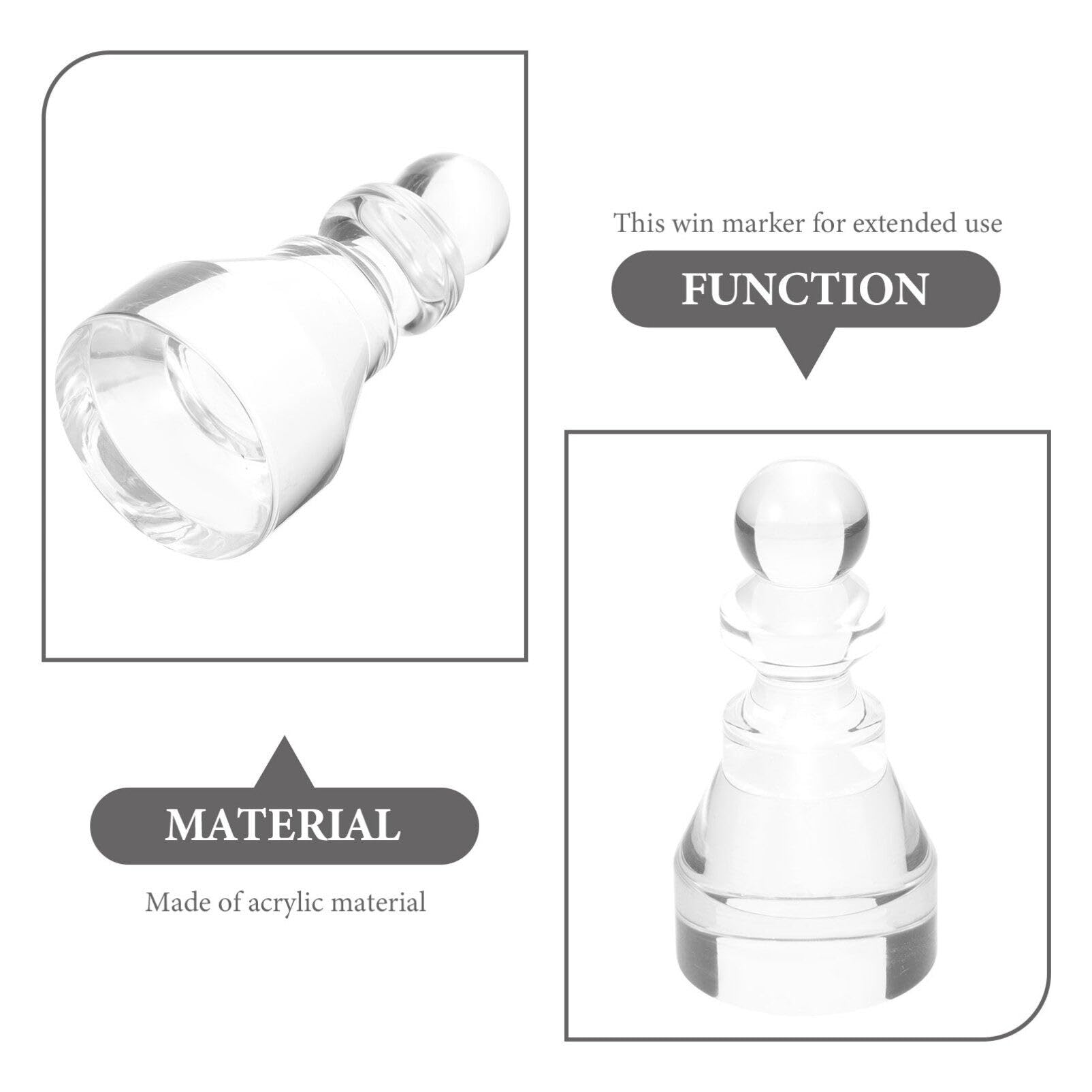 TOYANDONA Poker Win Marker Transparent Acrylic Games Marker Stable Poker Card Press 3.15X1.57X1.57In Wheel Equipment for Accessories - Image 3