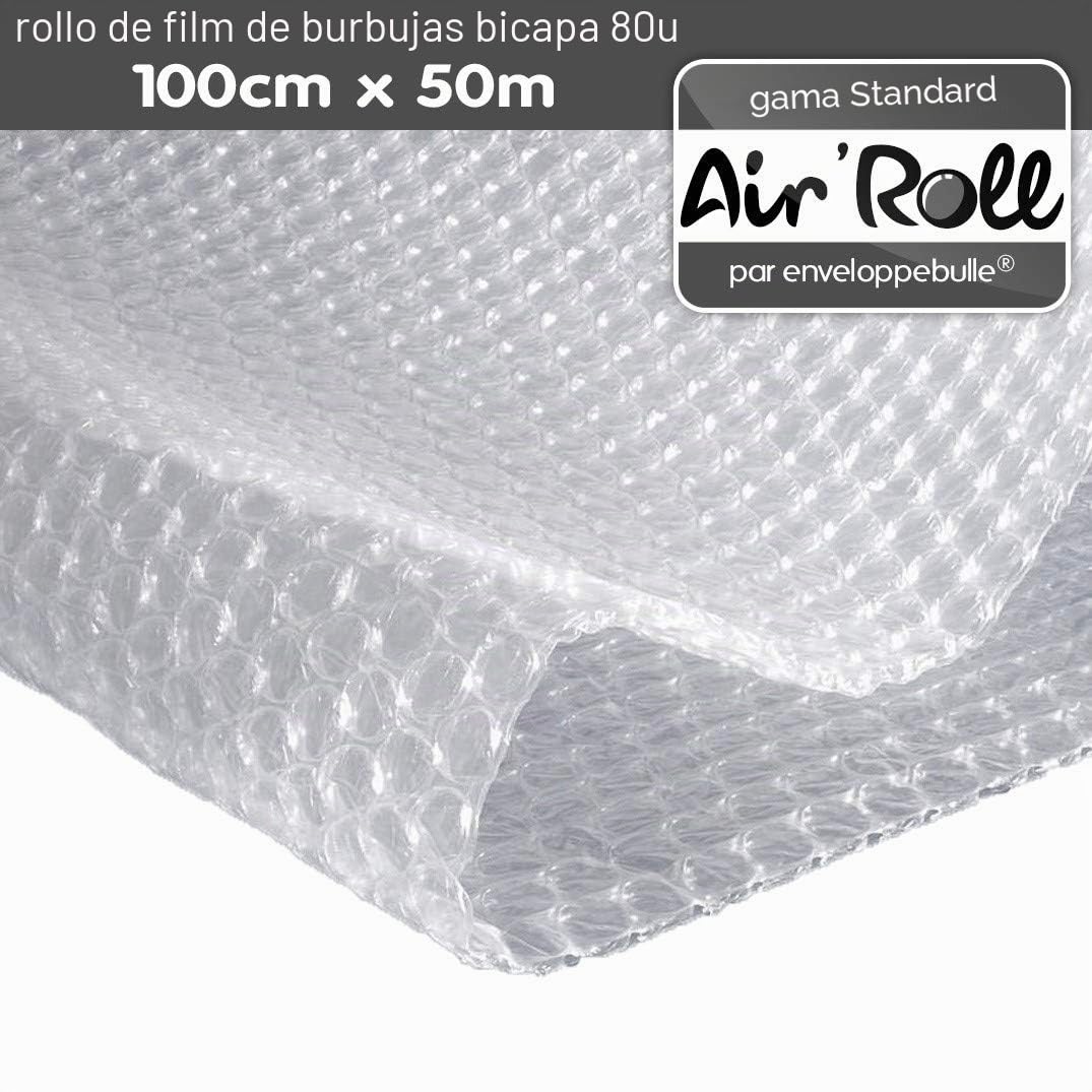 enveloppebulle - Rollo de plástico con burbujas (1 m x 50 m)