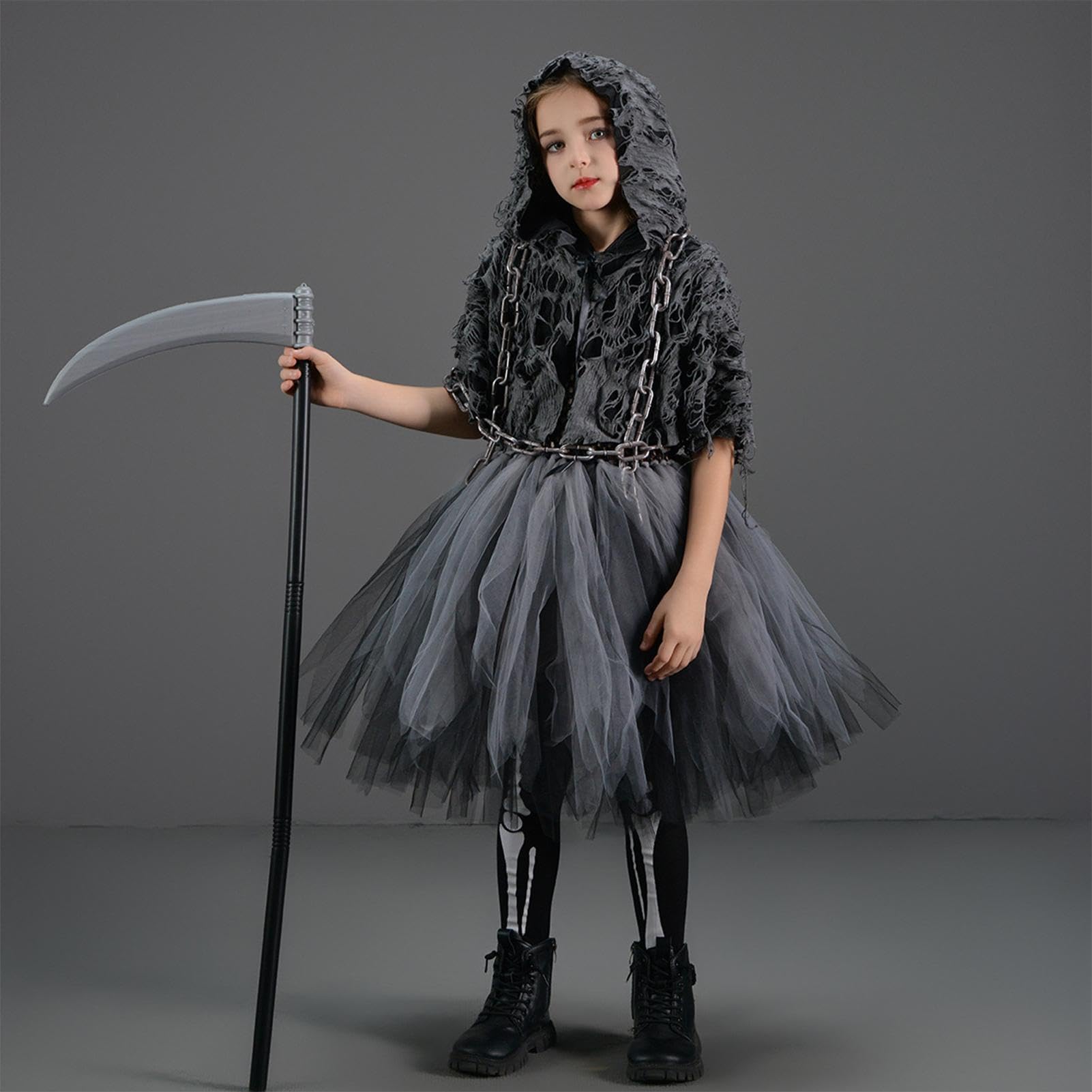 Spaventoso costume da tramonto da ragazza per Halloween e giochi di ruolo