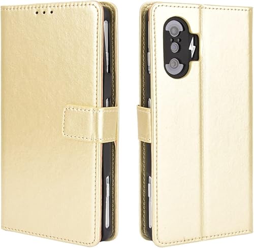 Compatible con Xiaomi Redmi K40 Gaming Flip Wallet Case, cuero PU tarjetas de crédito ranuras resistente protección de cuerpo completo Kickstand