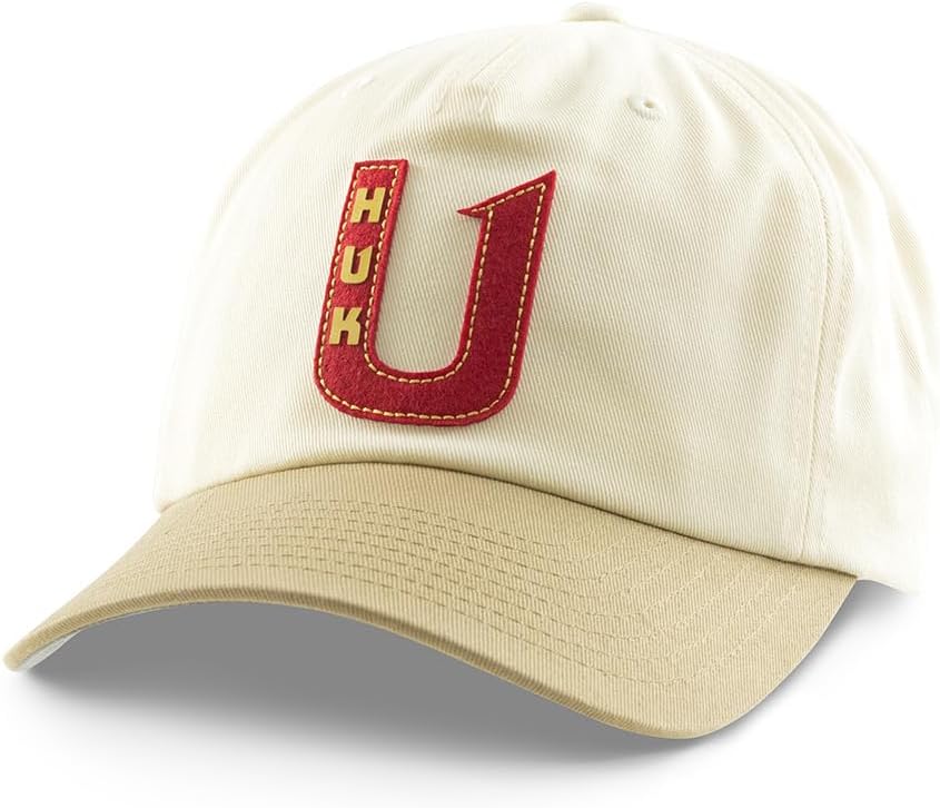 HUK Mens Varsity 5-Panel Hat, Classic Fishing Cap Design, for Outdoor Activities and Everyday Wear