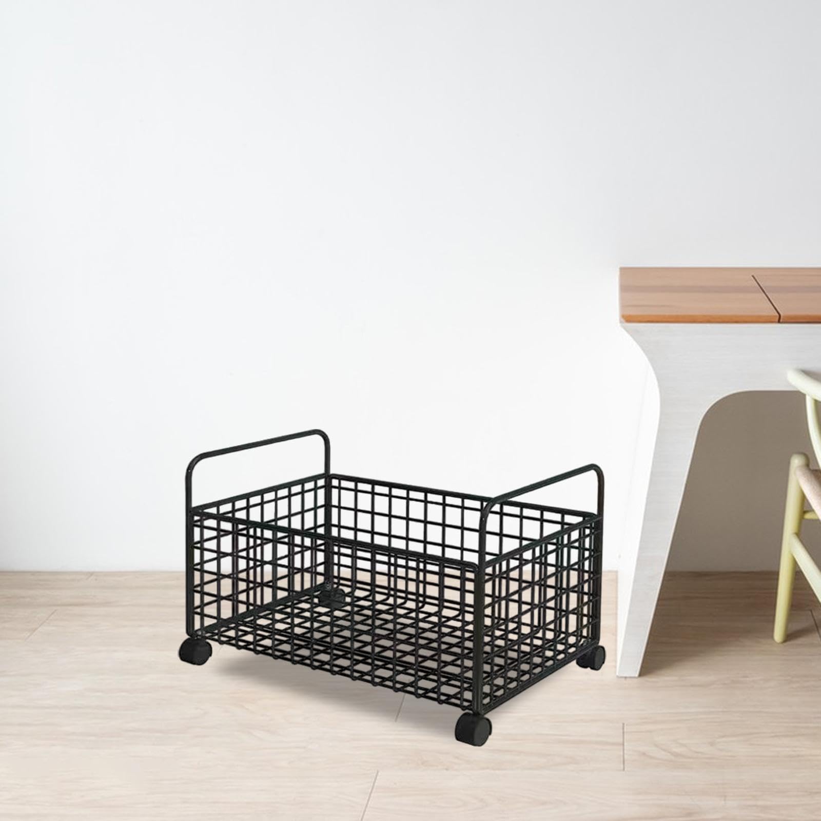 Carrello portaoggetti sotto la scrivania Carrello portaoggetti in Rete con Ruote Organizzatore di File con Ruote Carrello portaoggetti Piccolo per, L