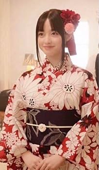 Amazon.co.jp: 橋本環奈さん 着用 マーガレット柄 浴衣 帯 2点セット