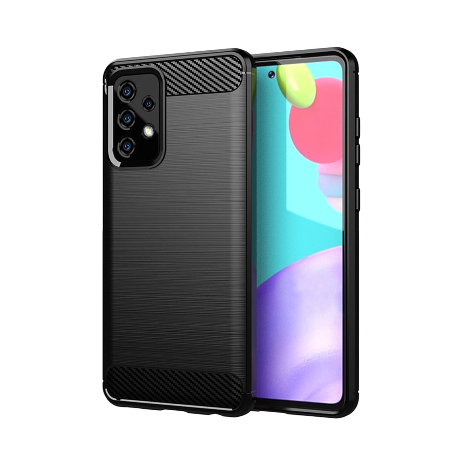 Rugged Armor for Samsung Galaxy A52s 5G Case, Galaxy A52 Back Cover - TPU｜Matte Black