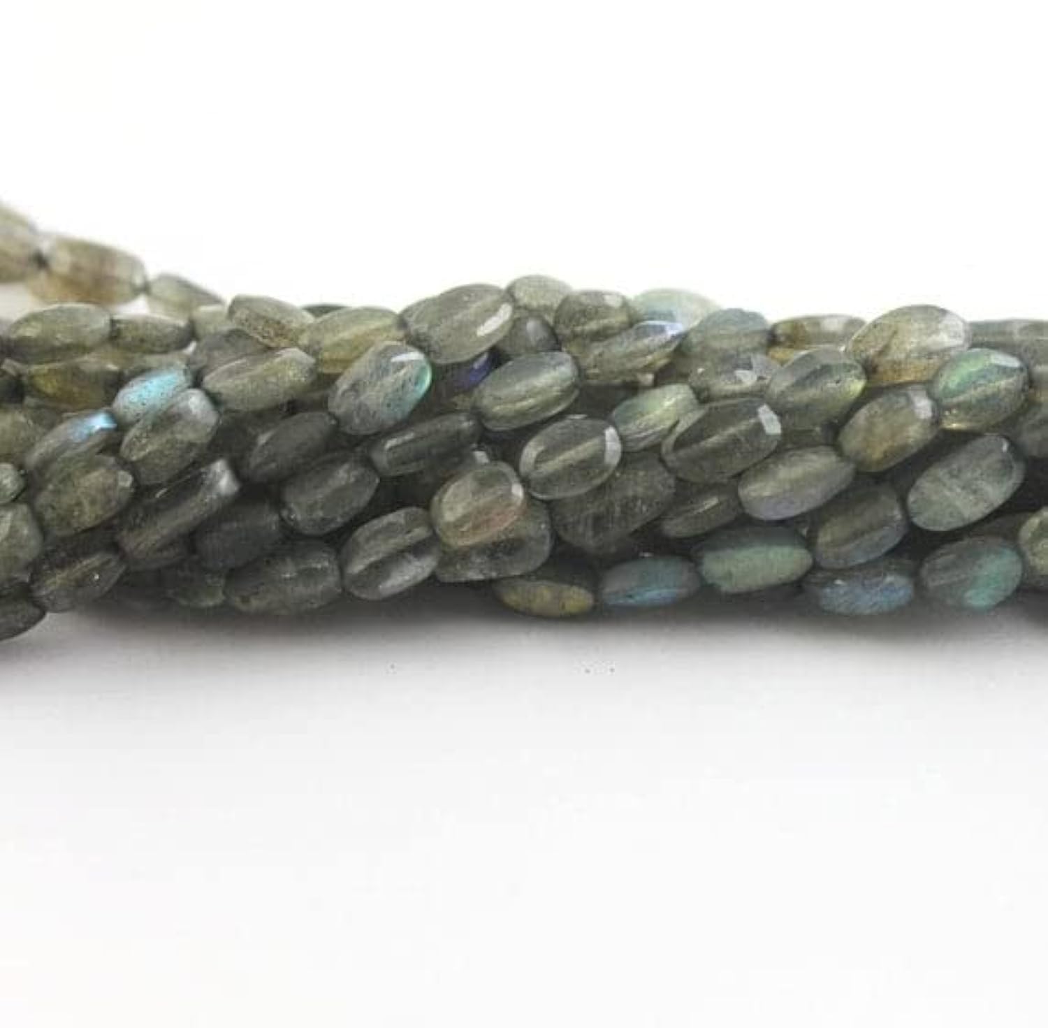 Labradorite ovale en briolettes facettées pour enfiler des colliers et bracelets sb-993