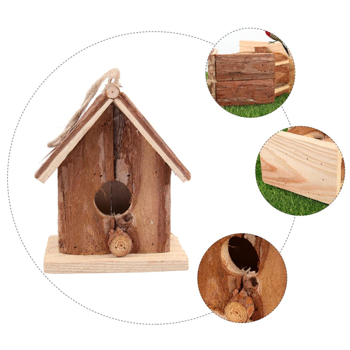 Amazon.co.jp: Parliky 屋外用鳥用木製バードハウス