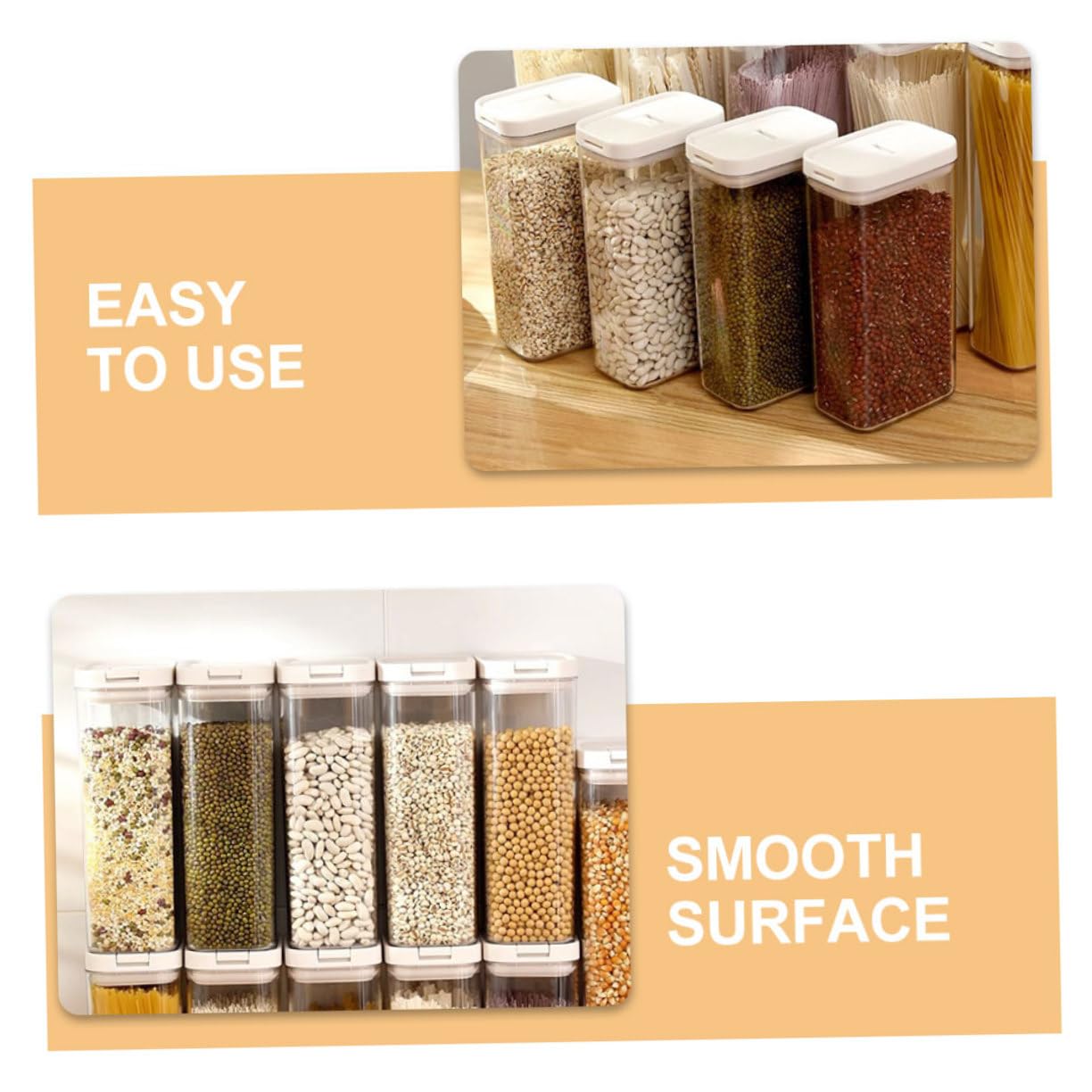 3stücke Pasta Container Aufbewahrungsglas Für Trockene Lebensmittel Luftdicht Transparent Vielseitig Einsetzbar Für Nudeln Cerealien Und Küchenorganisation