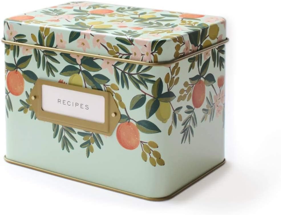 Floral Citrus Recipe Tin by Rifle Paper Co.