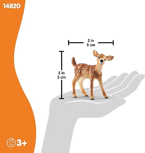Miniatura 6 de Schleich Wild Life - Figura realista de leonado de cola blanca, auténtico y altamente detallado, duradero para la educación y el juego divertido