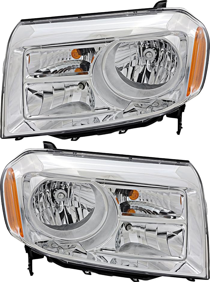 For Honda Pilot Headlights Lamps Set 2012 2013 2014 2015 Halogen Driver and Passenger Side