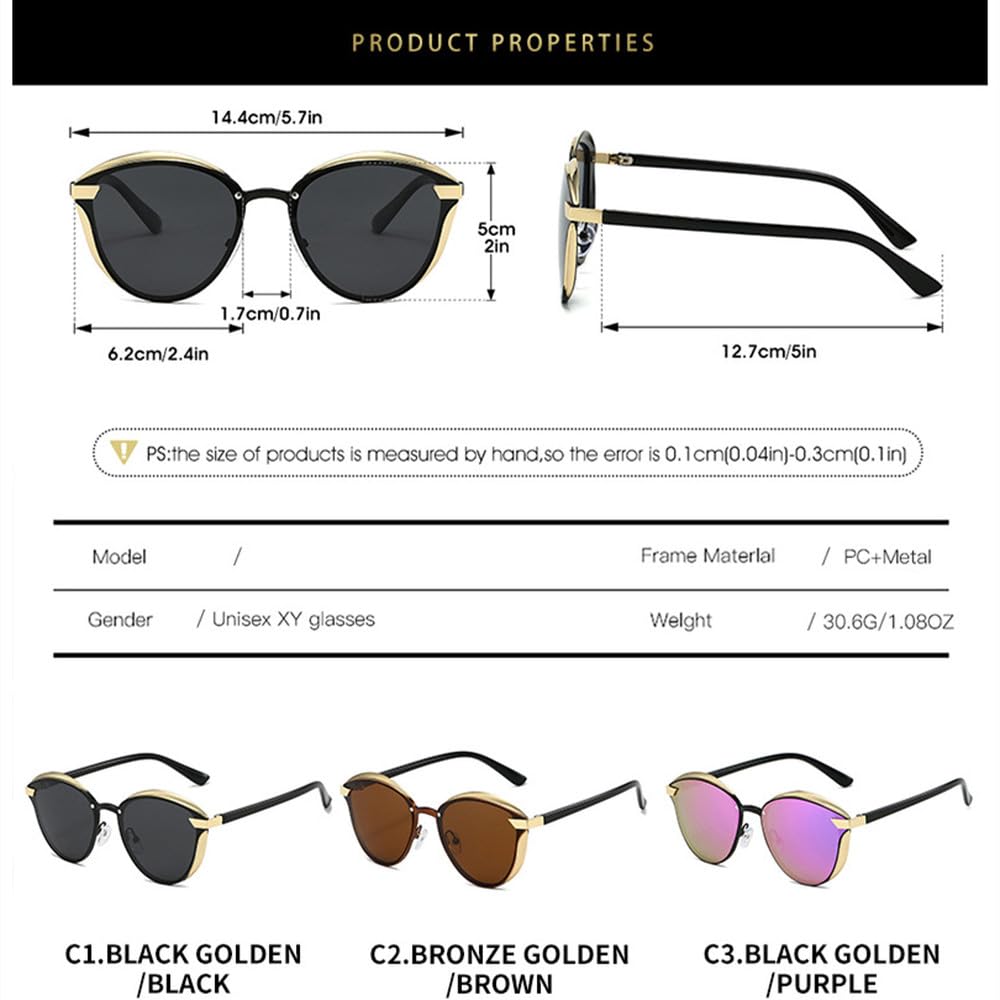 Gafas de sol ovaladas de moda para mujer Gafas de sol para mujer Gafas casuales retro UV400 para mujer