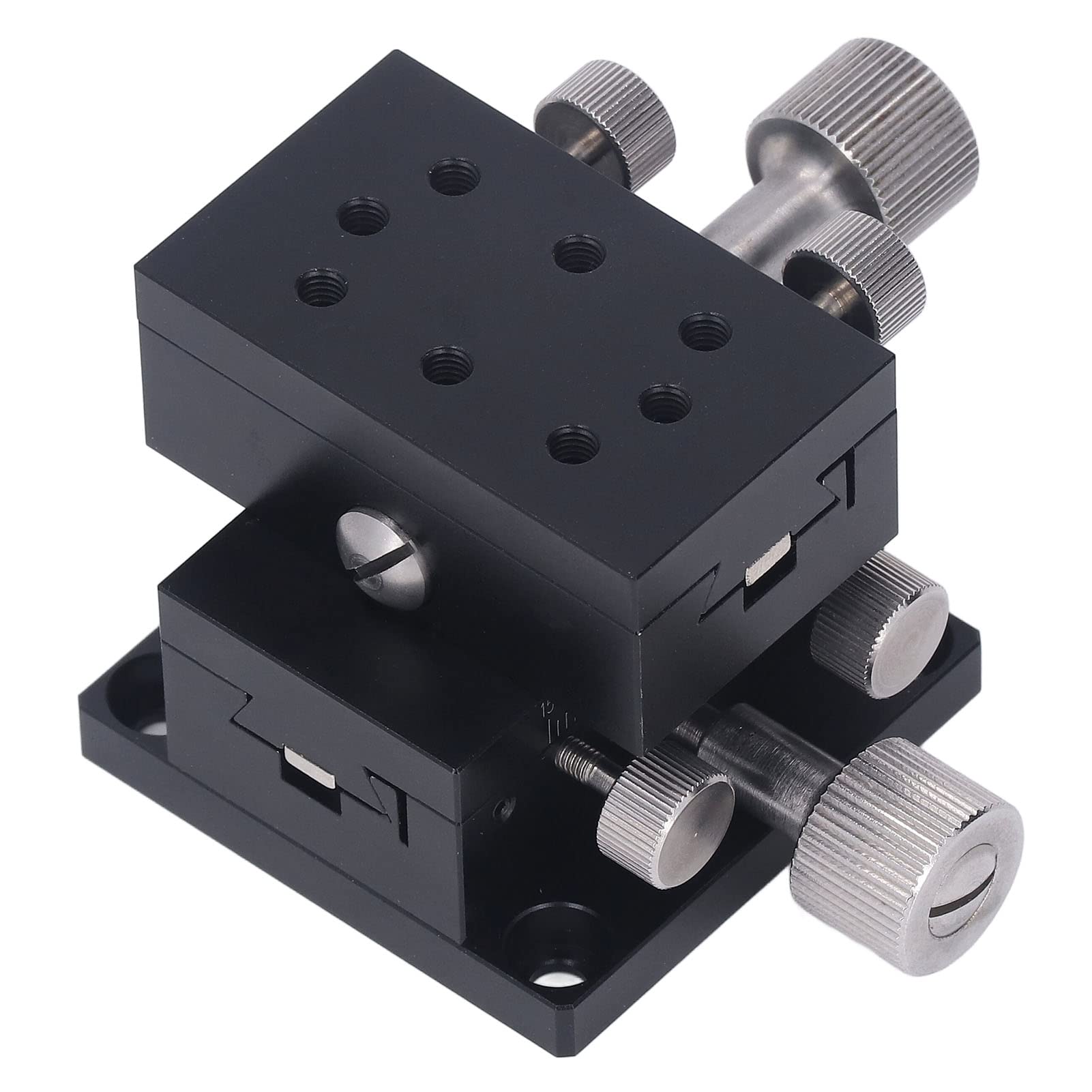 FTVOGUE Etapa Lineal XY Mesa Deslizante Precisa Manual Etapa Lineal de Aleación de Aluminio 50x30 Mm 2x1,2 Pulgadas con Escala para Microscopio Equipo de Medición de Instrumentos ópticos (50X30mm)