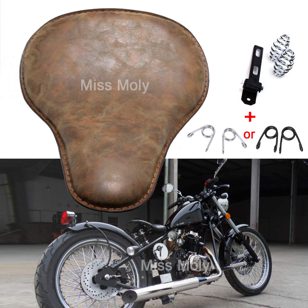 Sella Imbottita in Pelle Monoposto per Harley Davidson Sportster 883 XL1200 Dyna Glide Bobber Chopper