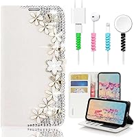 Vista 5 de STENES Bling - Funda tipo cartera para teléfono compatible con Samsung Galaxy Z Fold 2 5G, elegante, hecha a mano en 3D, hecha a mano, torre Eiffel