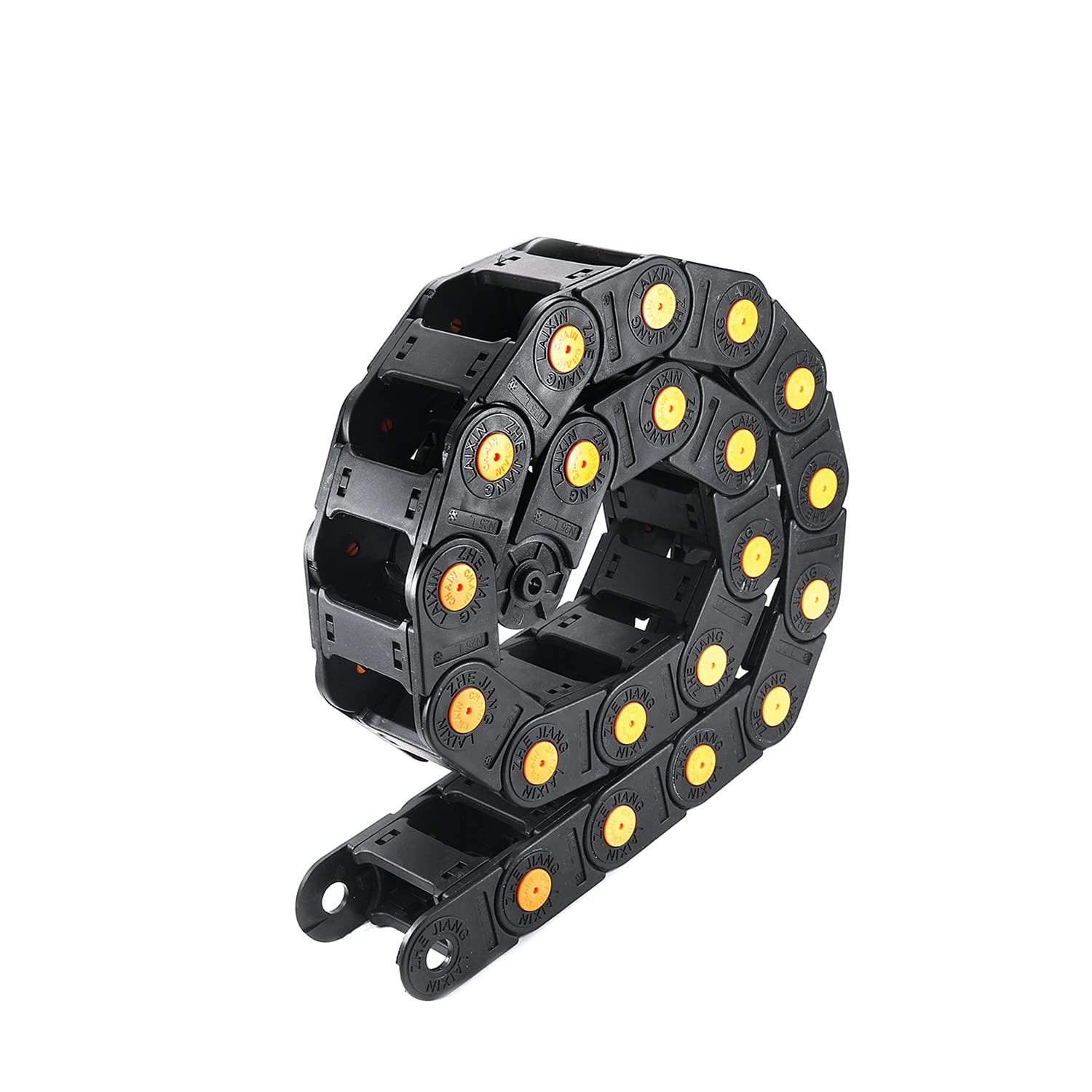 Fielect Cadena de arrastre de plástico para puente de cable, resistente a los ácidos, álcalis, retardante de llama, portacables