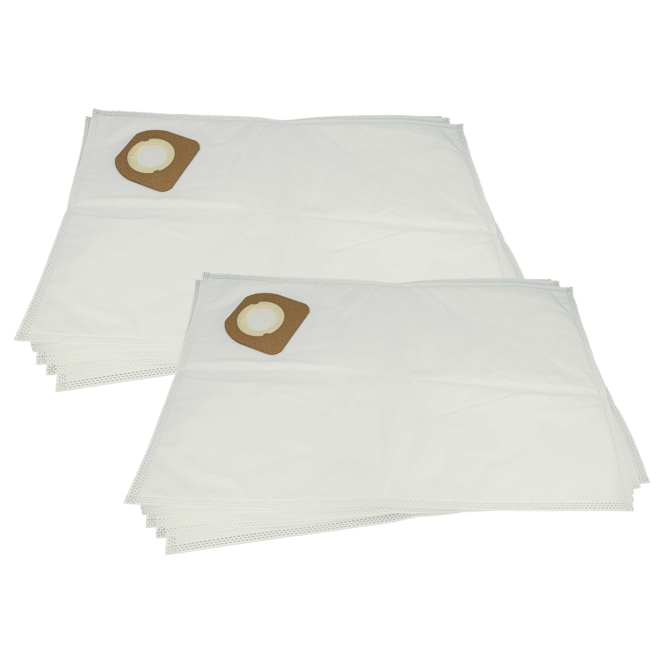 vhbw 10x Vacuum Cleaner Bag compatible with Dewalt DCV586MK Vacuum Cleaner, Microfleece, type M, 55 cm x 34 cm, White