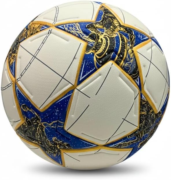 Professional Soccer Ball Size 5, Polyurethane Material, Thermo Bonded Construction, Youth and Adult