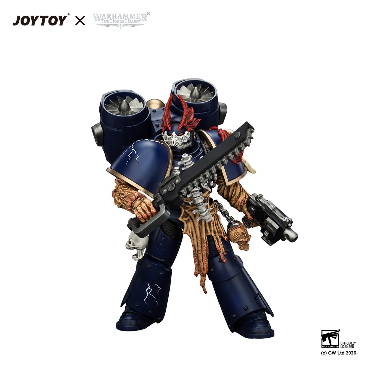 JOYTOY Warhammer 40K Actionfiguren im Maßstab 1/18 Night Lords Night Raptor 2, 12 cm (4,88 Zoll), mit Displayständer für Artefakte, Schreibtischdekoration und Geschenk