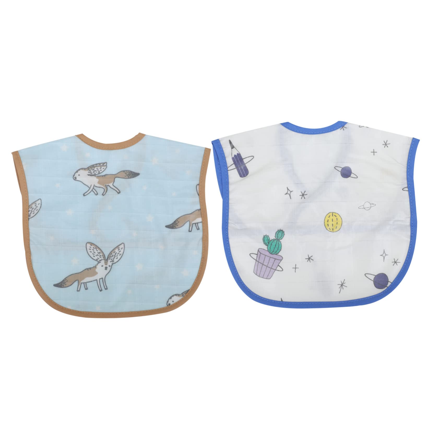 YARNOW Bavoir Imperméable Coton Lot De Serviettes Saliva Pour Bavoirs Confortables Et Ajustables Pour Repas Protection Taches Et Salissures
