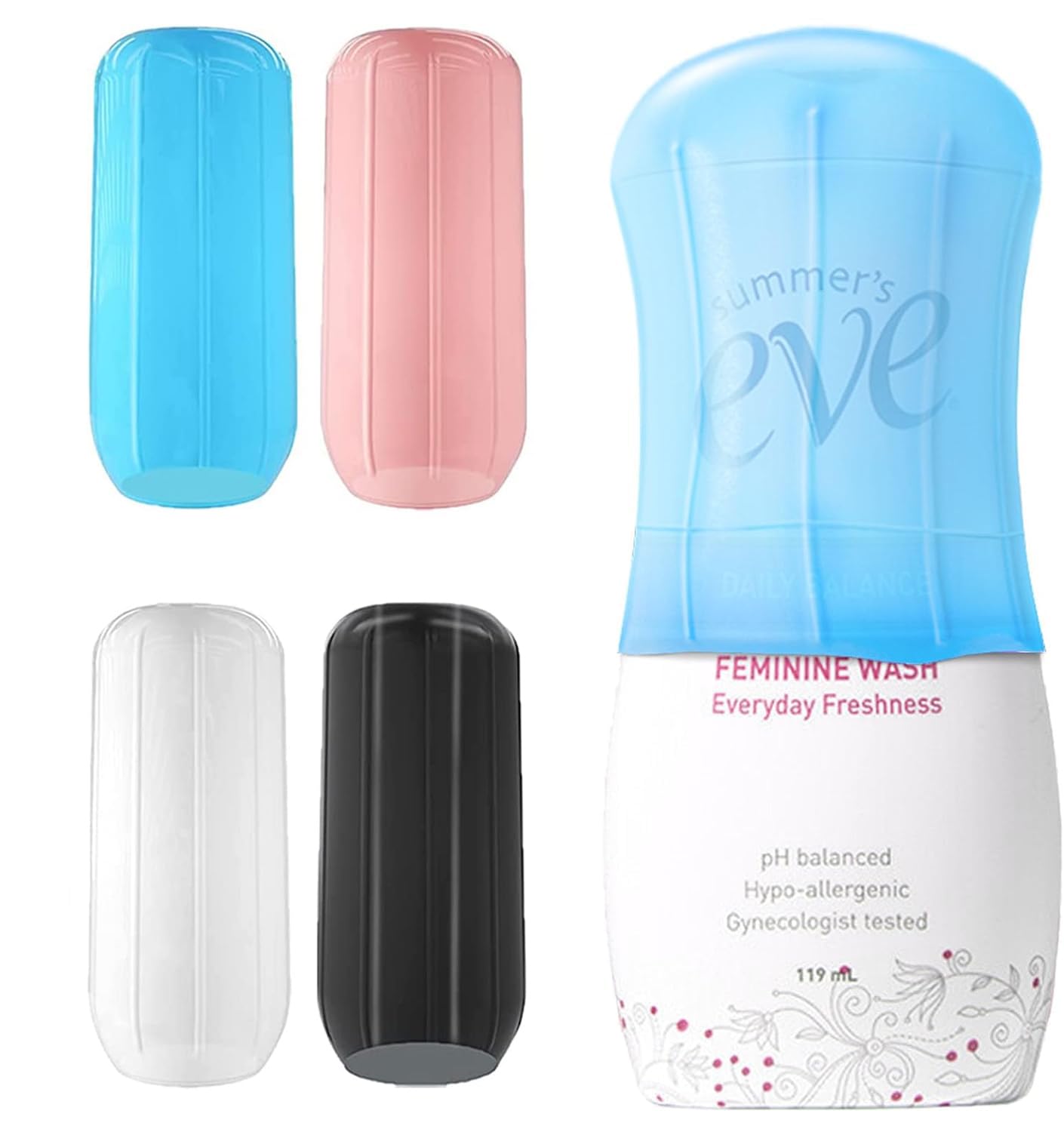 4pcs Silicone Bottle Covers Leakproof Sleeves for Travel Bottles for Toiletries, Reusable Leak Proofing Elastic Sleeves Covers for Travel Container Spray Bottles Accessories