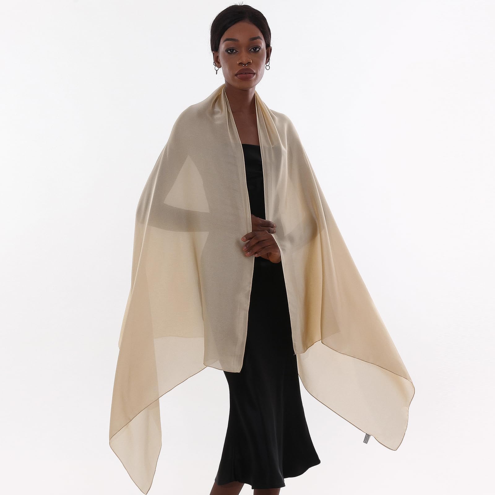 Sciarpa Donna Leggera Scialle Sciarpe Elegante Cerimonia Foulard Pashmina Scilla Stole Primavera Estate