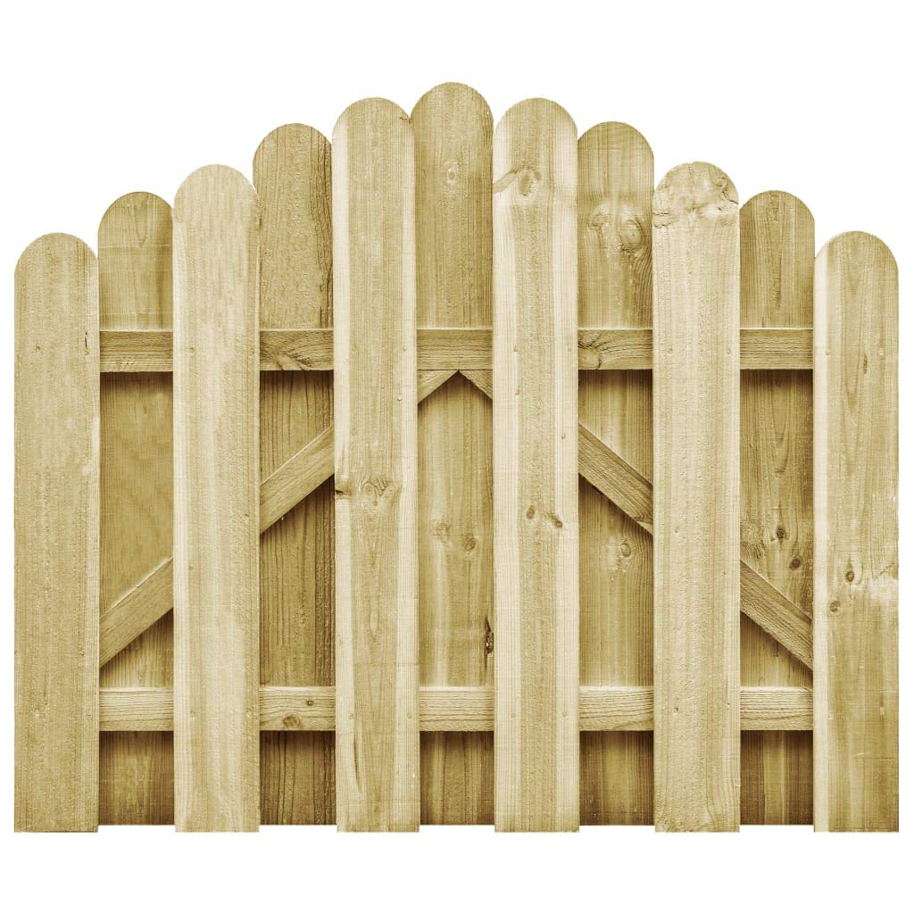 Portillon de Jardin, Portail de Jardin Porte de Clôture bois de pin imprégné 100x75 cm
