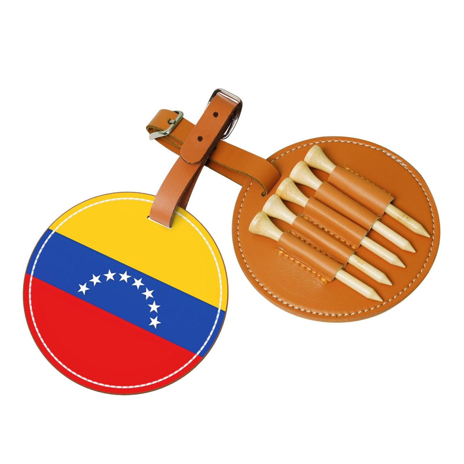WXXWXD Flag of Venezuela Printed Golf Tee Storage Bag - Portable Storage, Easily Organize Tees