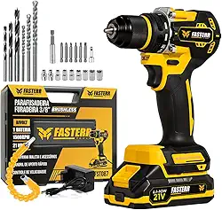 Furadeira Parafusadeira Compacta 21V 3/8 Fasterr FST087 com 2 Baterias + Maleta Portátil