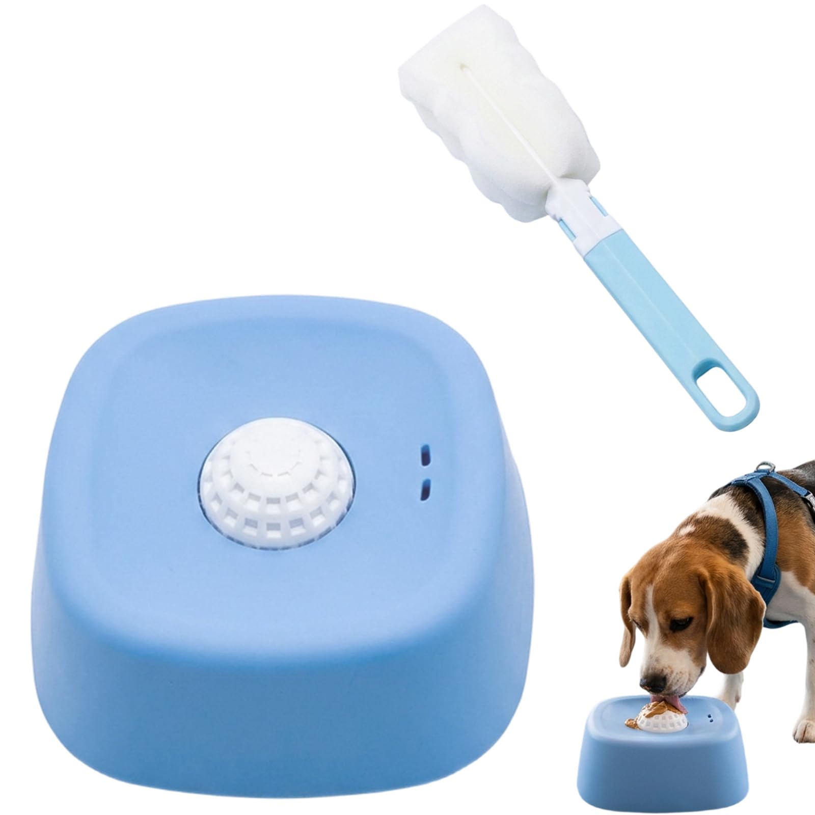 Yipetor Lick Bowl with Ball,2 PCS dog licking bowl with ball and cup brush,dog lick ball Interactive Licking Ball for Dogs, Dog Roller Ball Lick Bowl,Pet Feeding Solution