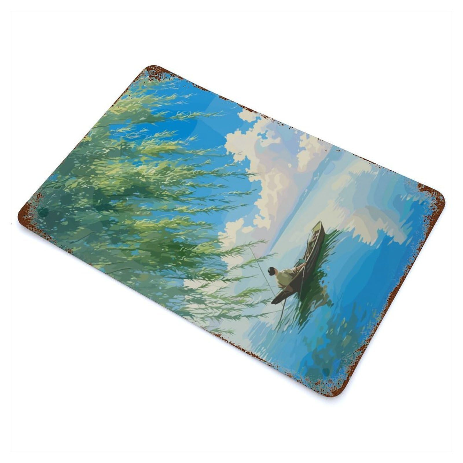 Ocean Nature Retro Metal Sign 11.8"x7.9", Farmhouse Wall Decor for Garage, Pub Or Kitchen